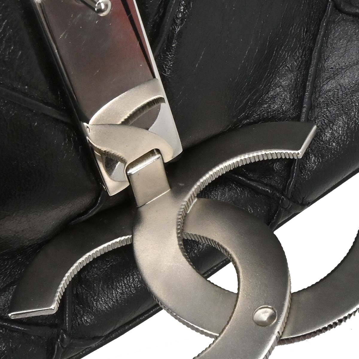 Chanel Black Lambskin CC Flap Handbag