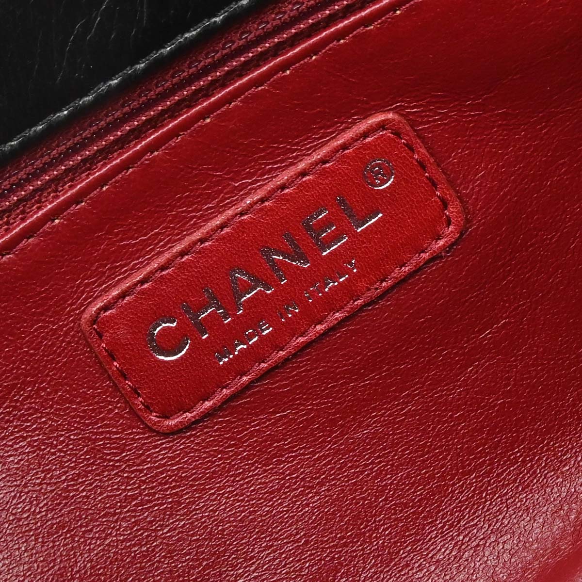 Chanel Black Lambskin CC Flap Handbag