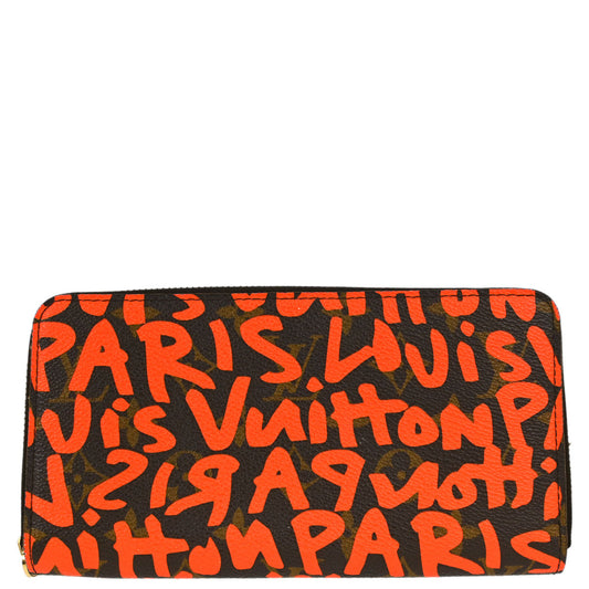 Louis Vuitton Orange Monogram Graffiti Zippy Wallet M93711