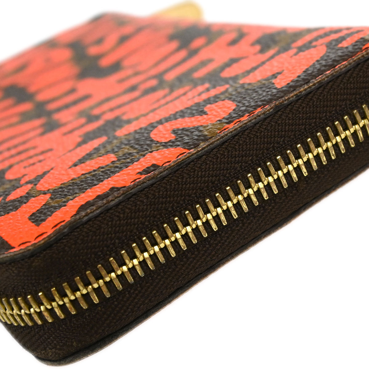 Louis Vuitton Orange Monogram Graffiti Zippy Wallet M93711