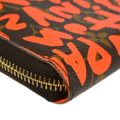 Louis Vuitton Orange Monogram Graffiti Zippy Wallet M93711