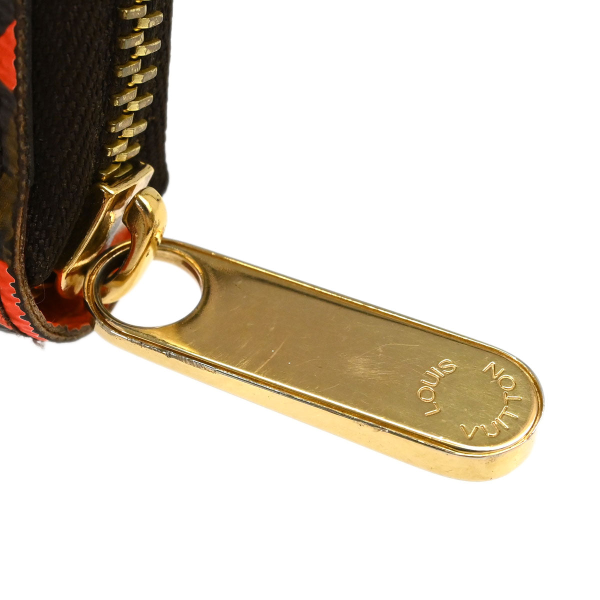 Louis Vuitton Orange Monogram Graffiti Zippy Wallet M93711