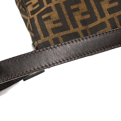 Fendi Brown Canvas Zucca Mamma Baguette Handbag