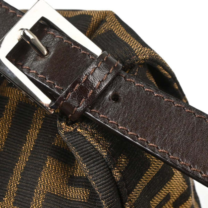 Fendi Brown Canvas Zucca Mamma Baguette Handbag