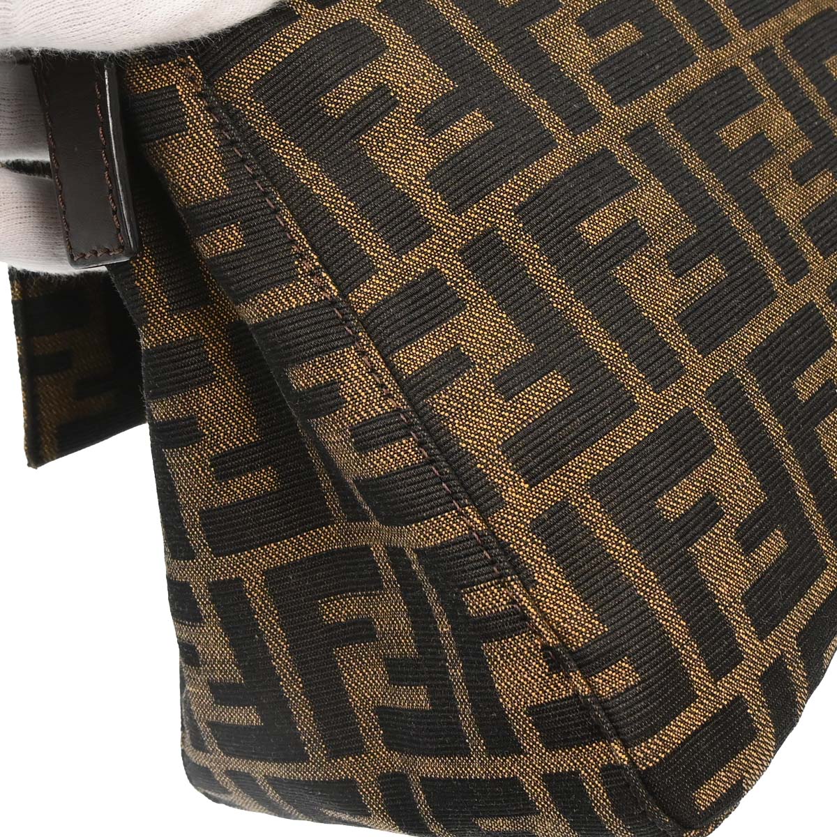 Fendi Brown Canvas Zucca Mamma Baguette Handbag