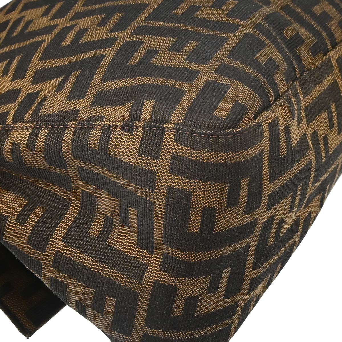 Fendi Brown Canvas Zucca Mamma Baguette Handbag