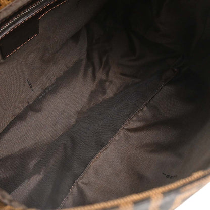 Fendi Brown Canvas Zucca Mamma Baguette Handbag