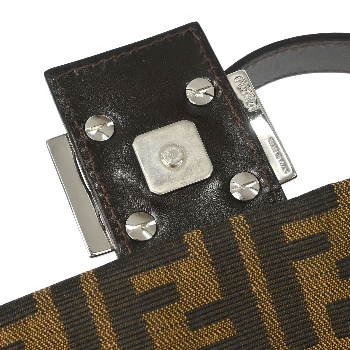 Fendi Brown Zucca Baguette Handbag