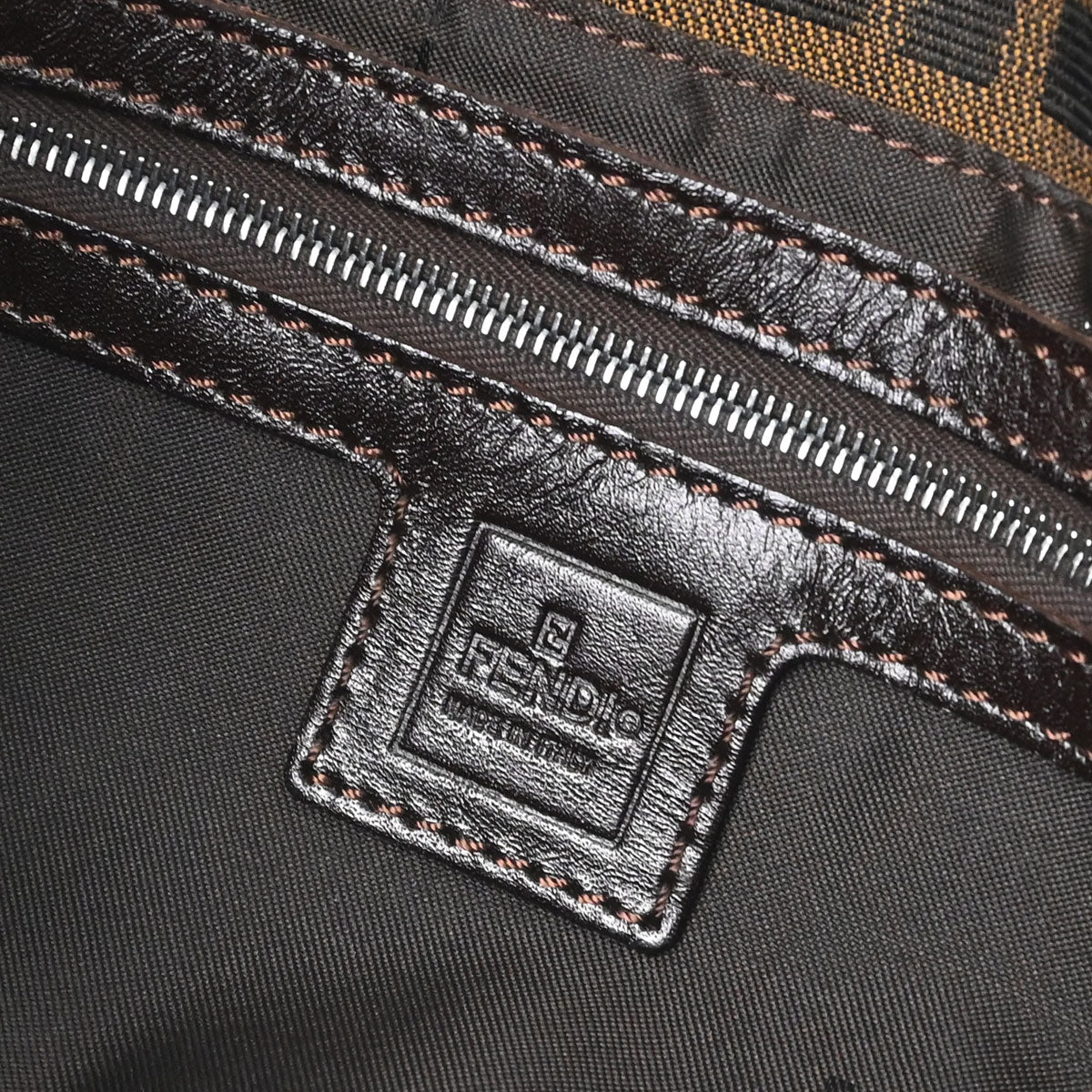 Fendi Brown Zucca Baguette Handbag