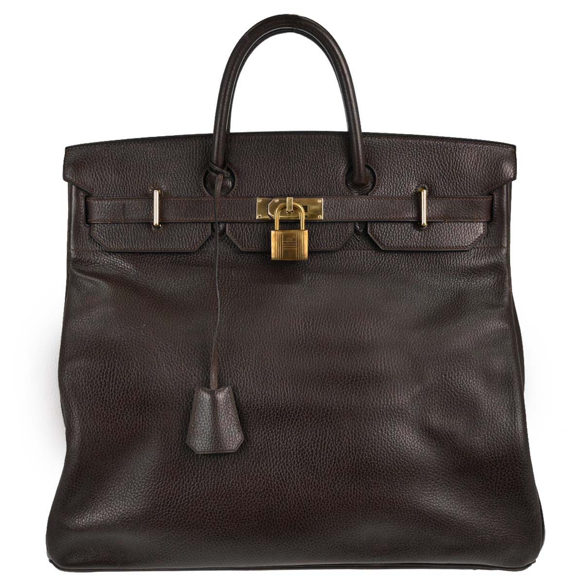 Hermes Chocolat Ardennes HAC Haut a Courroies 45 Handbag