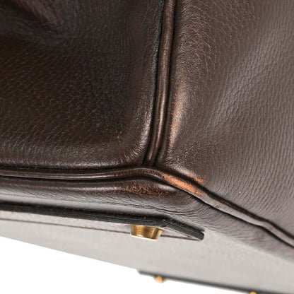 Hermes Chocolat Ardennes HAC Haut a Courroies 45 Handbag