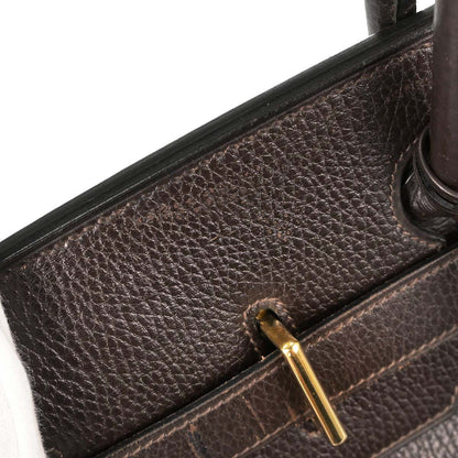 Hermes Chocolat Ardennes HAC Haut a Courroies 45 Handbag