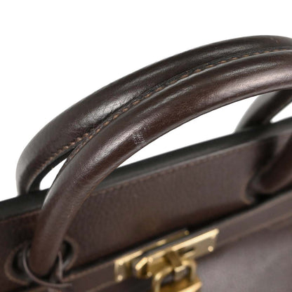 Hermes Chocolat Ardennes HAC Haut a Courroies 45 Handbag