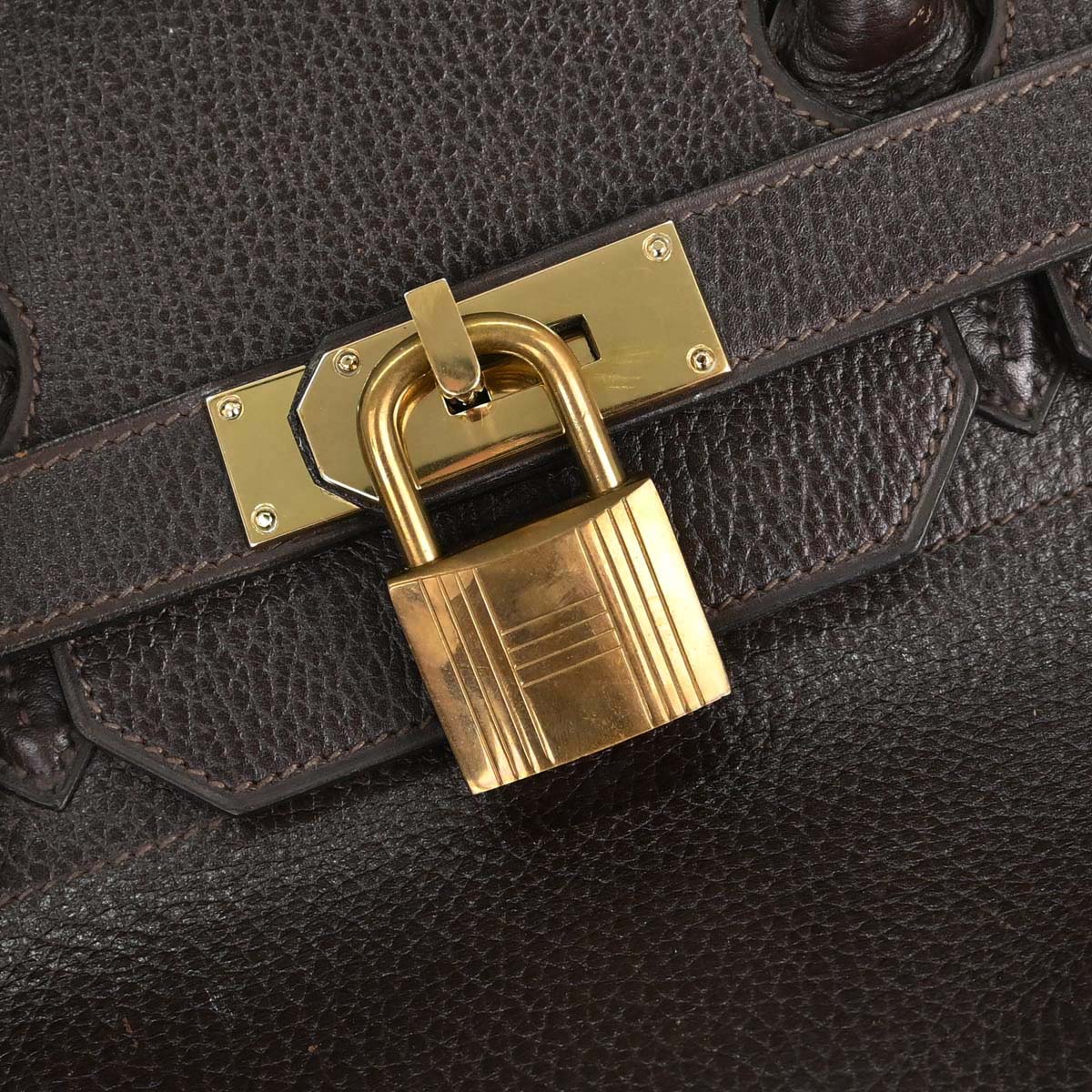 Hermes Chocolat Ardennes HAC Haut a Courroies 45 Handbag