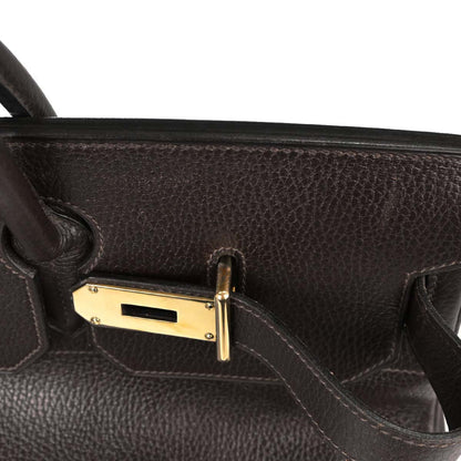 Hermes Chocolat Ardennes HAC Haut a Courroies 45 Handbag