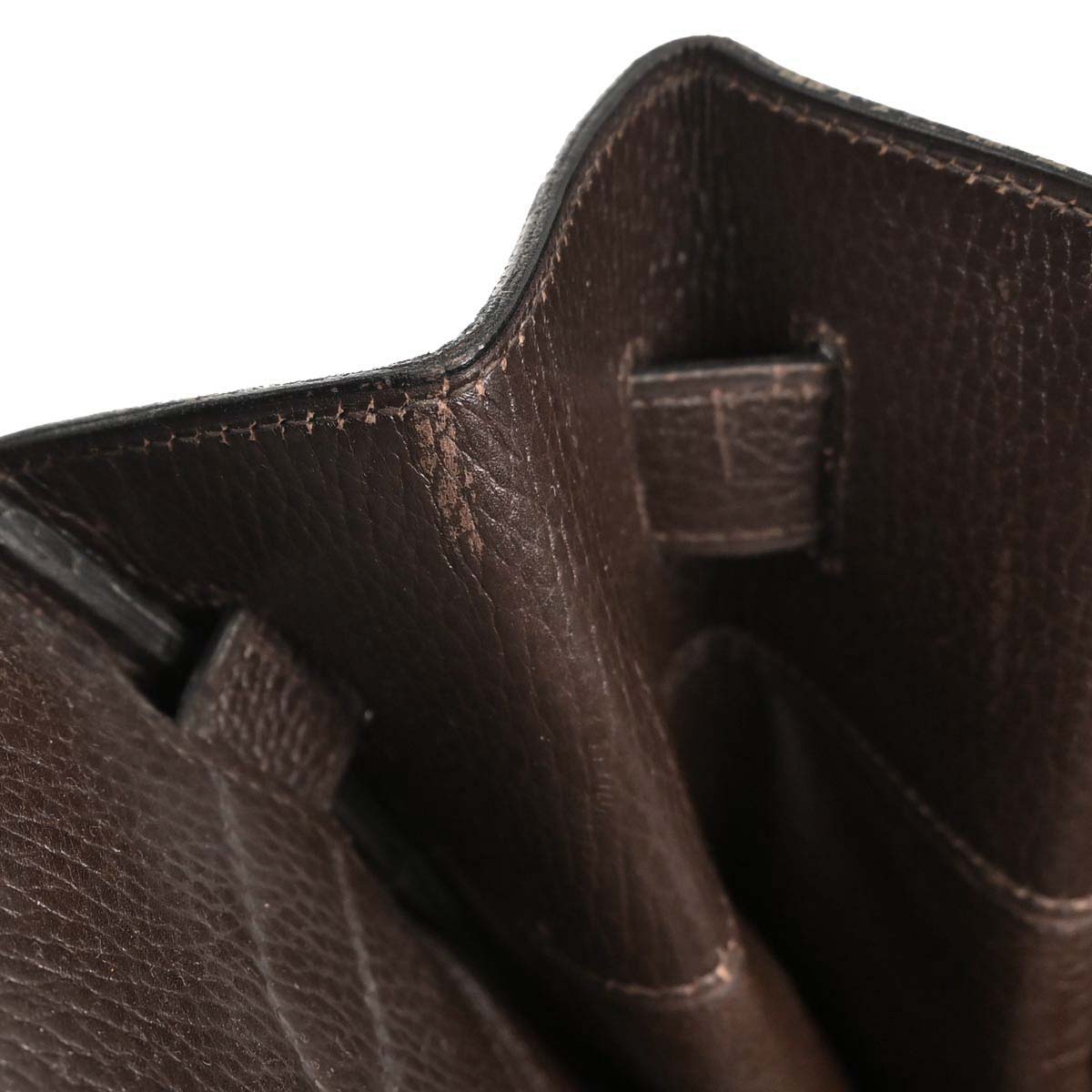 Hermes Chocolat Ardennes HAC Haut a Courroies 45 Handbag