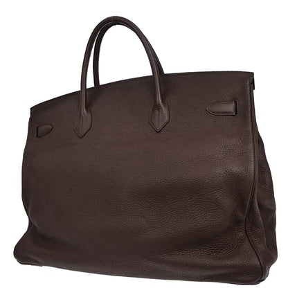 Hermes Cacao Togo Birkin 50 Handbag