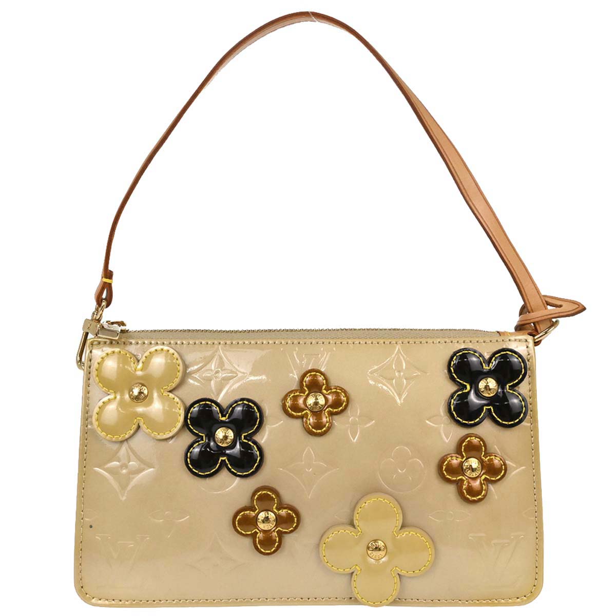 Louis Vuitton Beige Vernis Flower Lexington Handbag M92246
