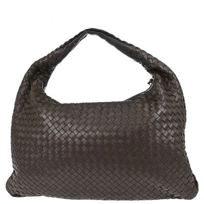 Bottega Veneta Brown Lambskin Intrecciato Hobo Handbag