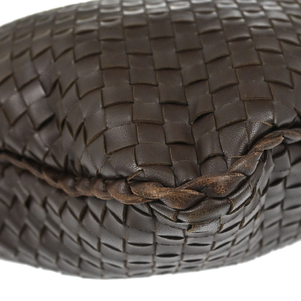 Bottega Veneta Brown Lambskin Intrecciato Hobo Handbag