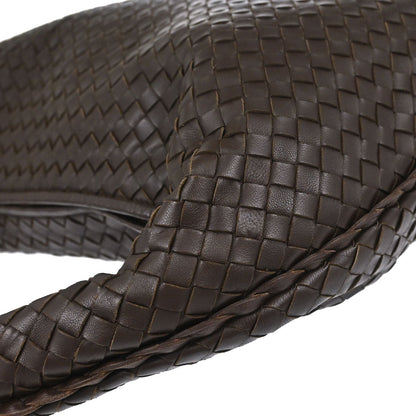 Bottega Veneta Brown Lambskin Intrecciato Hobo Handbag