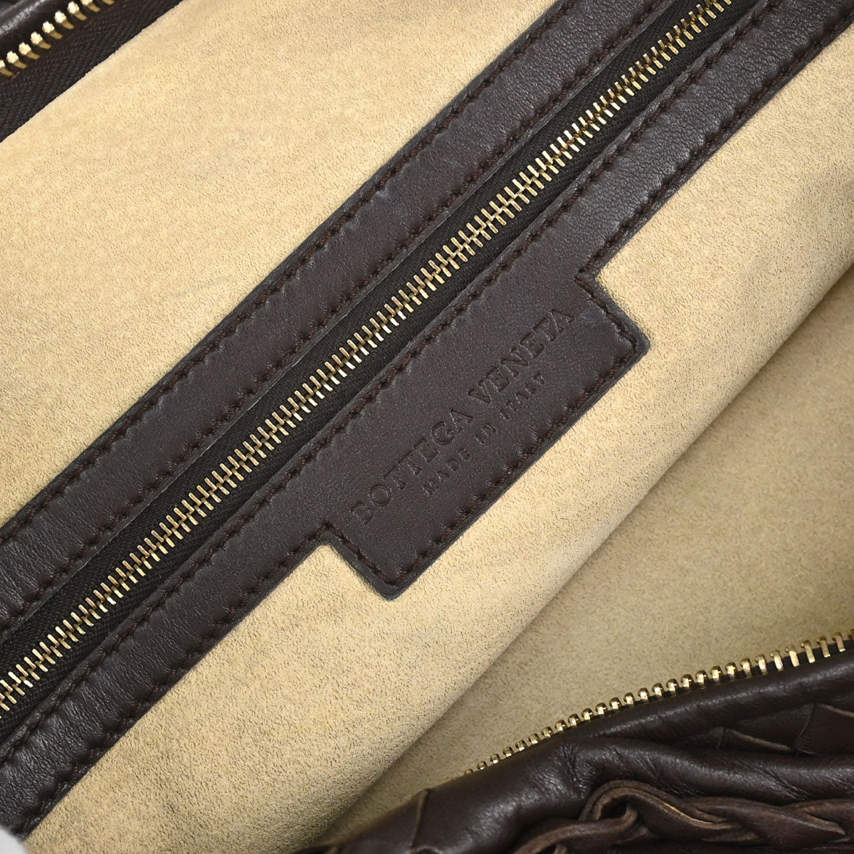Bottega Veneta Brown Lambskin Intrecciato Hobo Handbag