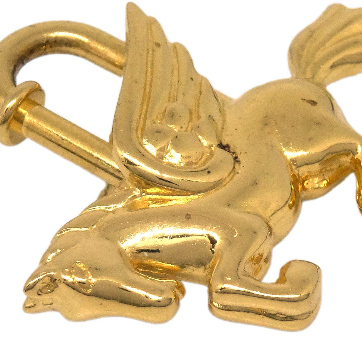 Hermes 1993 Le Cheval Pegasus Cadena Gold Small Good