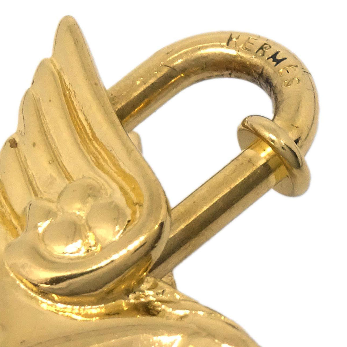 Hermes 1993 Le Cheval Pegasus Cadena Gold Small Good