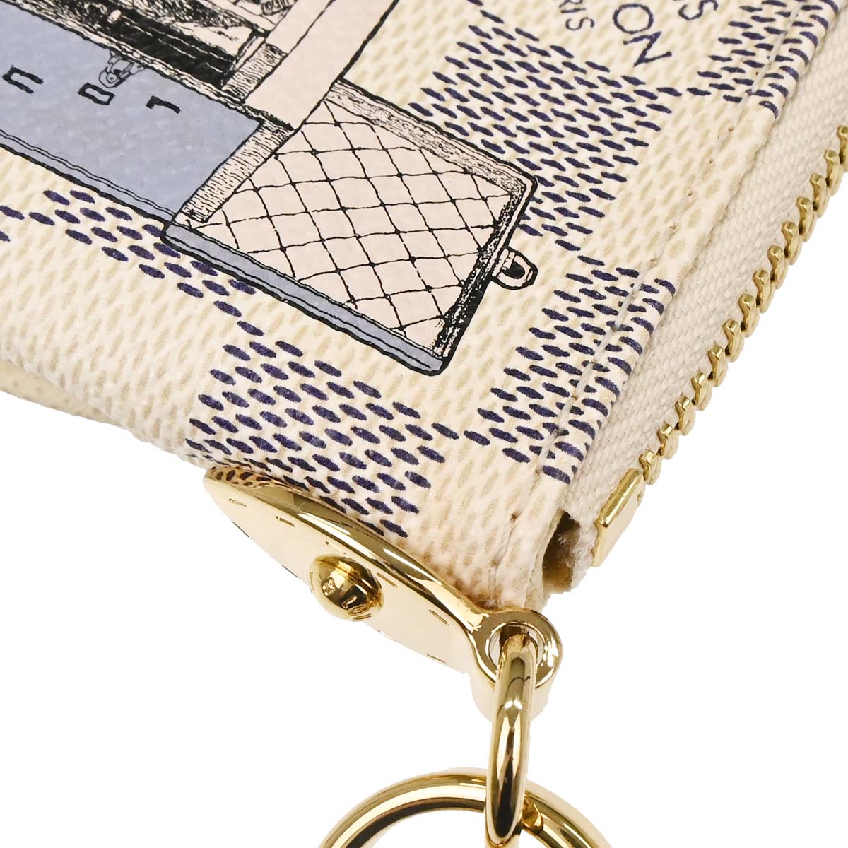 Louis Vuitton Damier Azur Pochette Milla MM Handbag N63090