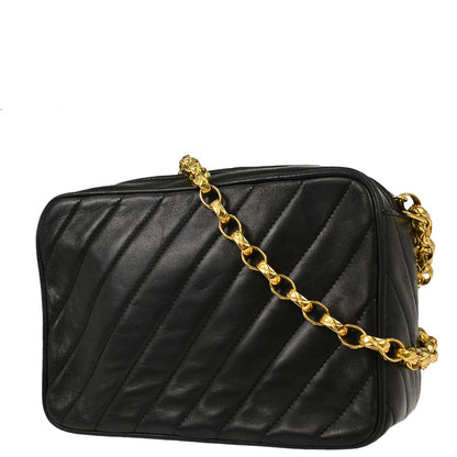 Chanel Black Lambskin Camera Bag Mini