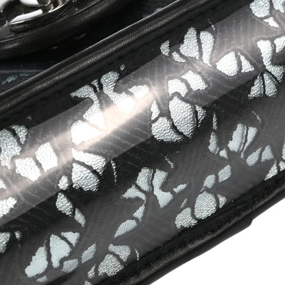 Chanel 2006-2008 Black PVC Star Lace Single Flap Medium Shoulder Bag