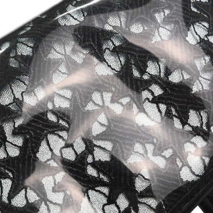 Chanel 2006-2008 Black PVC Star Lace Single Flap Medium Shoulder Bag