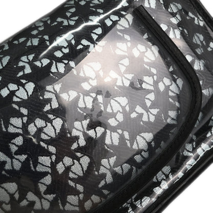 Chanel 2006-2008 Black PVC Star Lace Single Flap Medium Shoulder Bag