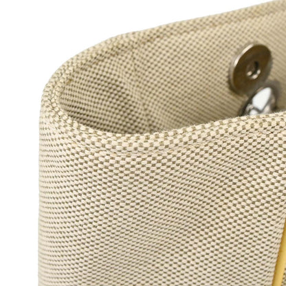Chanel Black Yellow Canvas Camellia No.5 CC Tote Handbag