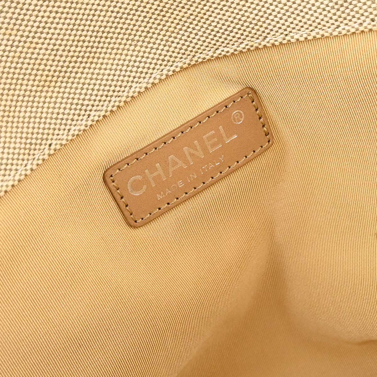 Chanel Black Yellow Canvas Camellia No.5 CC Tote Handbag