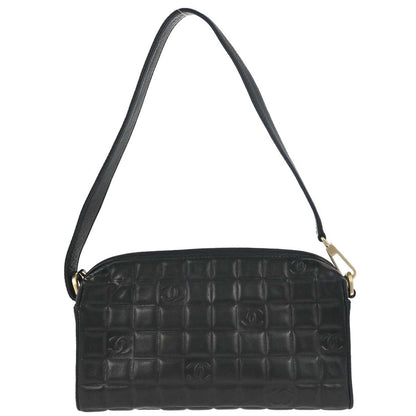 Chanel Black Lambskin Choco Bar Handbag
