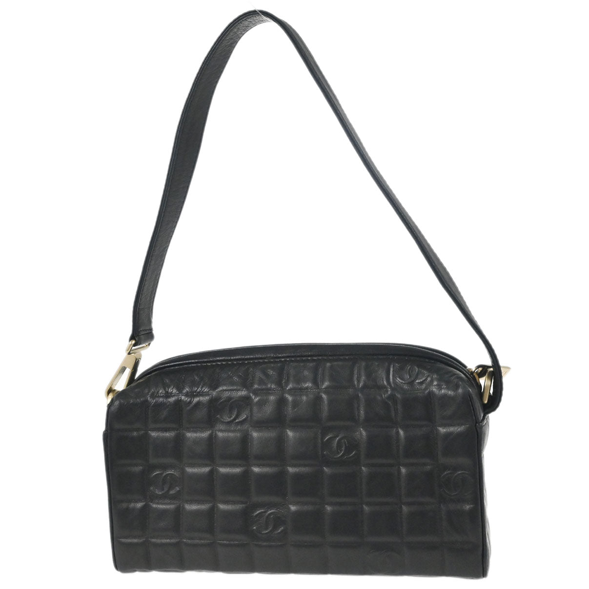 Chanel Black Lambskin Choco Bar Handbag