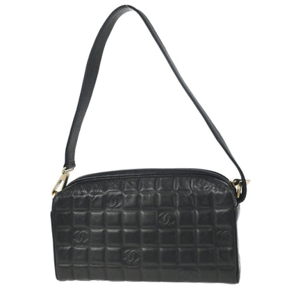 Chanel Black Lambskin Choco Bar Handbag