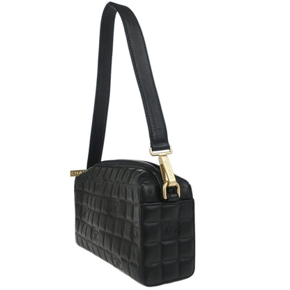 Chanel Black Lambskin Choco Bar Handbag