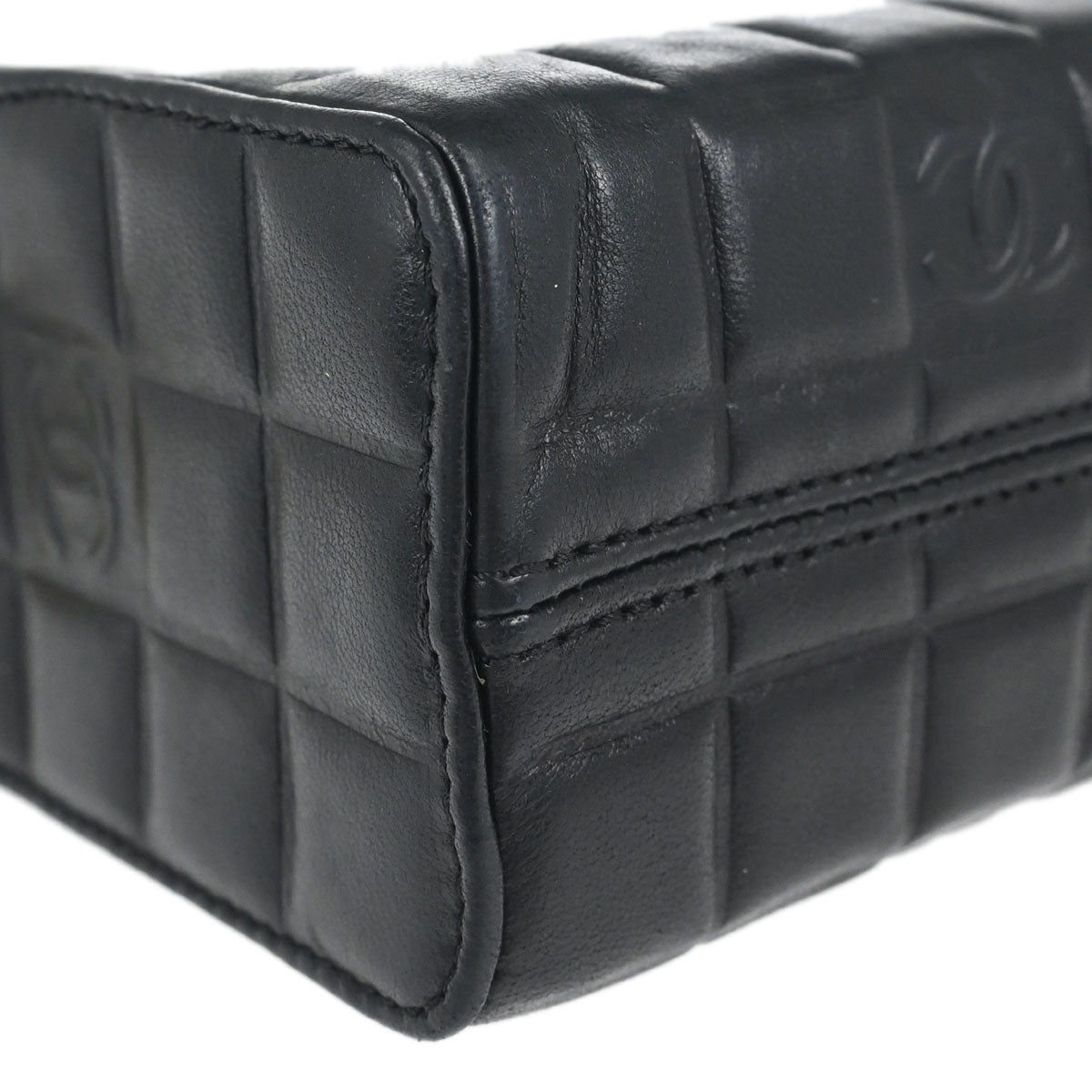 Chanel Black Lambskin Choco Bar Handbag