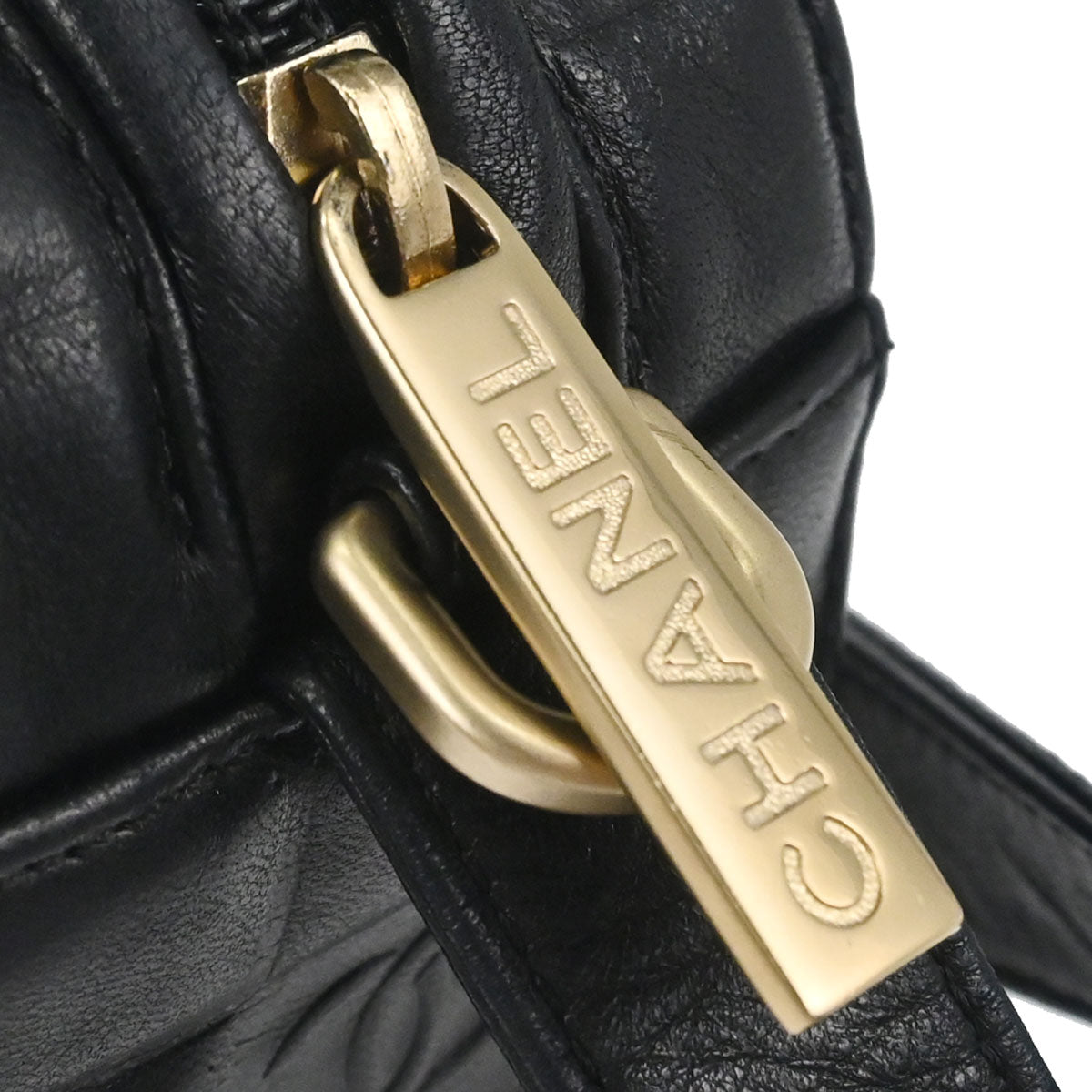 Chanel Black Lambskin Choco Bar Handbag