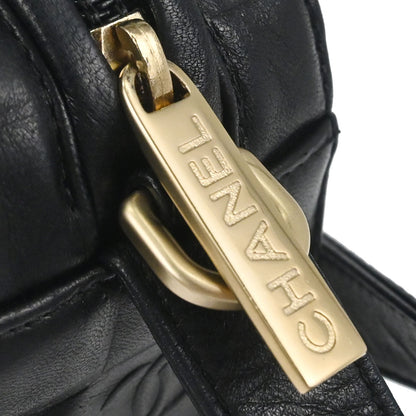 Chanel Black Lambskin Choco Bar Handbag