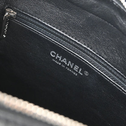 Chanel 2016-2017 Black Tweed Acrylic Chain Tote Shoulder Bag