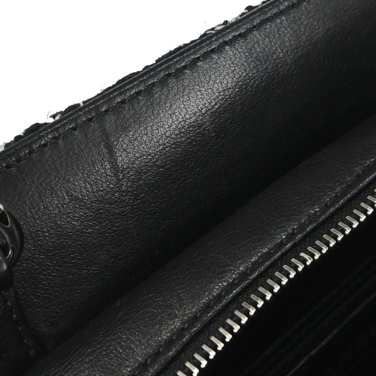 Chanel 2016-2017 Black Tweed Acrylic Chain Tote Shoulder Bag
