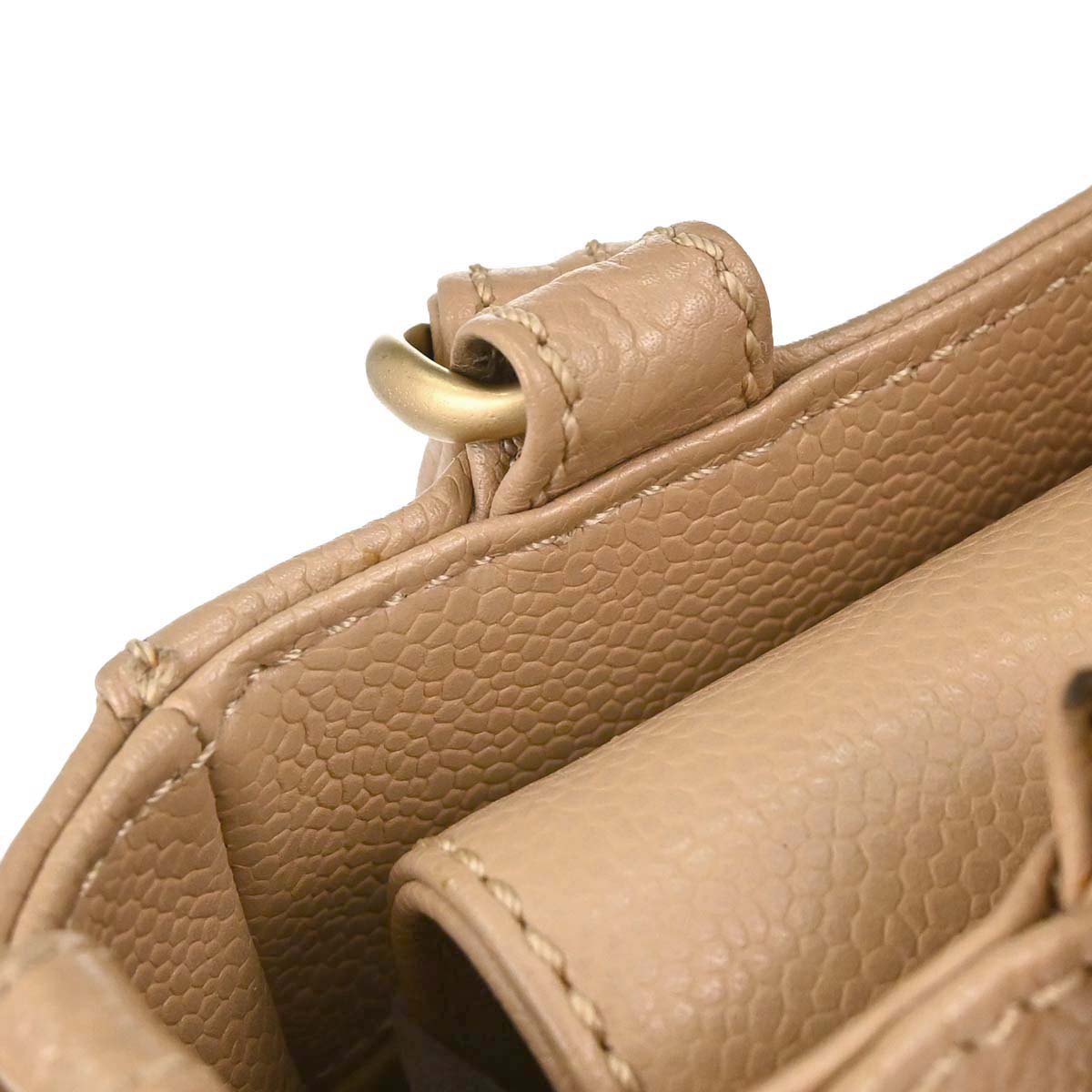 Chanel 2005-2006 Beige Caviar 2way Shoulder Handbag