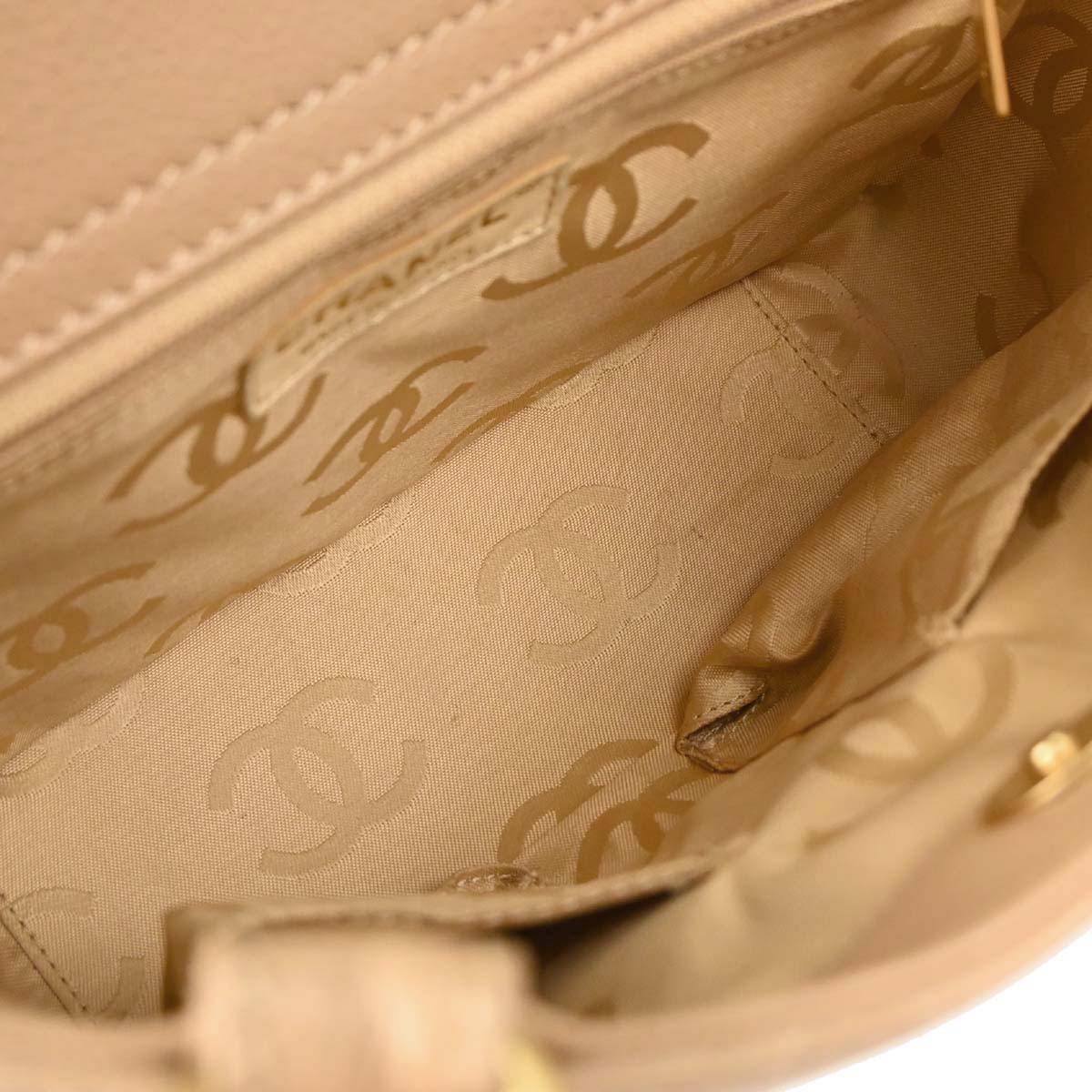 Chanel 2005-2006 Beige Caviar 2way Shoulder Handbag
