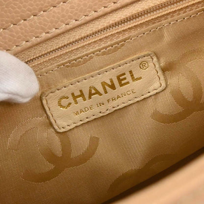 Chanel 2005-2006 Beige Caviar 2way Shoulder Handbag