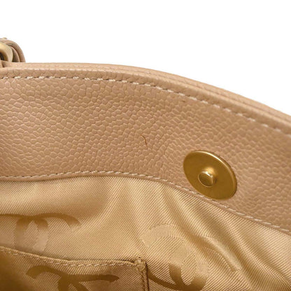 Chanel 2005-2006 Beige Caviar 2way Shoulder Handbag