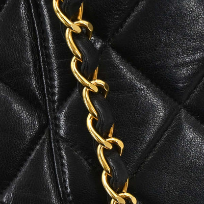 Chanel Black Lambskin Chain Tote Shoulder Bag