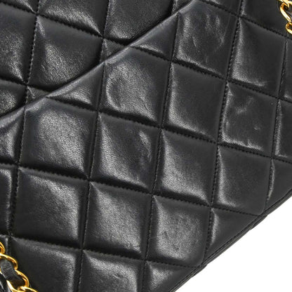 Chanel Black Lambskin Chain Tote Shoulder Bag